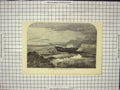 Original Old Antique Print Wreck Off Isle Wight George Lord