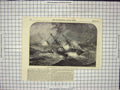 Original Old Antique Print Royal Mail Steamship Hurricane Waves
