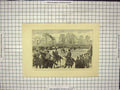Original Old Antique Print Windsor Great Park Troops From Ashanti War