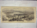 Original Old Antique Print Austrian Army Corps Siers Horses Fires