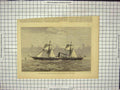 Original Old Antique Print Steam Boat Nyanza Survivors Cospatrick