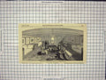 Original Old Antique Print State Cabin Queen Victoria Yacht Russia