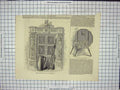 Original Old Antique Print Carved Doorway Elizabethan Table S
