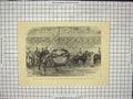 Original Old Antique Print Scottish Volunteers Edinburgh Queens Carriage