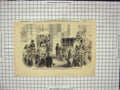 Original Old Antique Print Prince Princess Leaving Railway Station