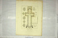 Original Old Antique Print 1827 Plan Peterbrough Cathedral Church Keux Ansted