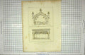 Original Old Antique Print 1825 Exeter Cathedral Stepeldon Monument Keux Willis