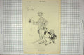 Original Old Antique Print Sketch Comedy Crying Boy Man Carnival