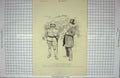 Original Old Antique Print Drawing Volunteer Major Friend Siers Ship