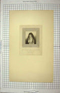 Original Old Antique Print 1816 Marie Chamand Comtesse De La Valette Portrait