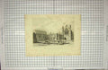 Old Antique Print 1818 Ruins Ely Palace Chapel Holorn London Keux Carter 19th