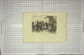 Original Old Antique Print Military Scene France Moscowa Siers War Tent 19th