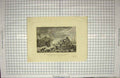 Original Old Antique Print Crew Captain Cook Shooting Sea Horses Ice Sea Ship