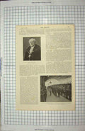 Antique Old Print 1900 Alfred Bevan Sheriff London Railway Liverpool Army 20th