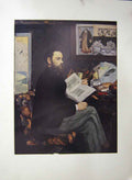 Original Old Antique Print Portrait Emile Zola C.1868 19th Century