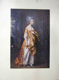 Original Old Antique Print Thomas Gainsborough C.1700 Dalrymple Elliot