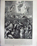 Original Old Antique Print Transfiguration Rome Grand Opera House Paris France