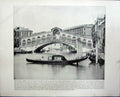Antique Old Print Rialto Venice Italy Castle San Angelo Tiber Rome Bridge