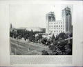 Original Old Antique Print Mormon Temple Utah Passion Scene Play Oberammergau