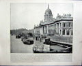 Original Old Antique Print Custom House Dublin Ireland Prince Bismarck Berlin