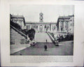 Original Old Antique Print Capitol Rome Italy Mosque Sultan Achmet Turkey