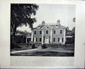 Old Antique Print Longfellow'S House Cambridge Mass Washington Elm Stone