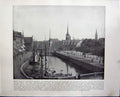 Original Old Antique Print Copenhagen Denmark Naerodal Pass Norway Mountains