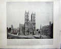Original Old Antique Print Westminster Abbey London Boulevard Madeleine Paris