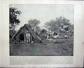 Old Antique Print Straw Cottages Salamanca Mexico Indian River Florida