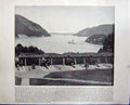 Original Old Antique Print Hudson River New York Washington Vernon Virginia