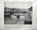 Original Old Antique Print Ponte Vecchio Florence Italy Bosphorus Turkey Ships