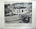Original Old Antique Print Adobe House Mexico Seal Rocks Gen Gate California