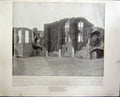 Original Old Antique Print Kenilworth Castle England Arch Triumph Paris France