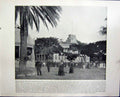 Old Antique Print Honolulu Sandwich Islands Palace Mosque Omar Jerusalem