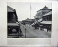 Original Old Antique Print Street Tokio Japan Valparaiso Harbour Chili Ships