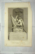 Original Old Antique Print 1816 Monument Samuel Walker Richard John Beckett