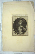 Original Old Antique Print Portrait Edward Prince Wales Duke Cornwall