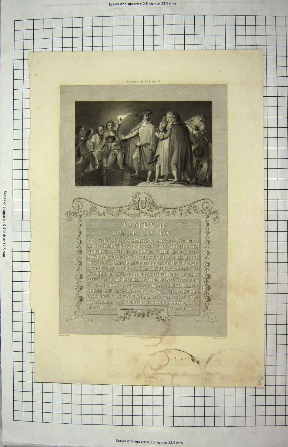 Old Antique Print 1804 Scene Flight King James Escaping Engraving Parker 19th