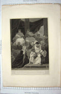 Original Old Antique Print 1798 Scene Trial Marriage King Henry Viii Engraving