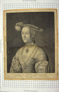 Original Old Antique Print Portrait Quadro Luca Kranach Lady Woman
