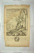 Original Old Antique Print War Battle Scene John Arksden Essex Childerly