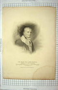 Old Antique Print 1809 Portrait Lord Burham Admiral Red Squadron Bourlier 19th