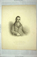 Original Old Antique Print 1812 Portrait Francis Jeffrey Freeman Engraving 19th