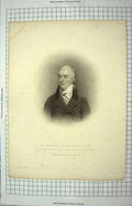 Original Old Antique Print 1813 Portrait Sir Nathaniel William Wraxall Cheesman
