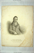 Old Antique Print Ref.945 1812 Portrait Francis Jeffrey Freeman Engraving