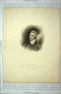Original Old Antique Print 1810 Portrait Charles Long Picart Engraving 19th