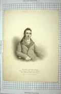 Old Antique Print Ref.946 1812 Portrait Francis Jeffrey Engraving Freeman