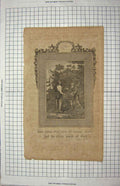 Original Old Antique Print Scene Poor Man Bread Country 19th Century