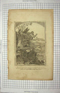 Original Old Antique Print Story Matthew Bible Scene Mountains 20th