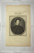 Original Old Antique Print 1784 Portrait Thomas Howard Duke Norfolk 18th